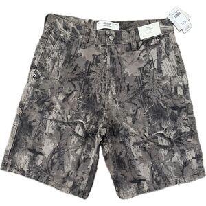 Hollister Camo Baggy Cargo Denim Shorts 32 New